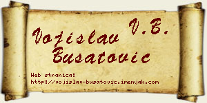 Vojislav Bušatović vizit kartica